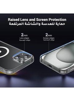 Ugreen iPhone 15 Plus Magsafe Case Clear【N52 Stronger Magnets】【Shockproof Military-Grade Protection】iPhone 15 Plus Cover Anti-Yellow &Anti-Scratch, Ultra Slim, Magnetic Cover for 15 Plus 6.7inch Clear Clear  - Image 5