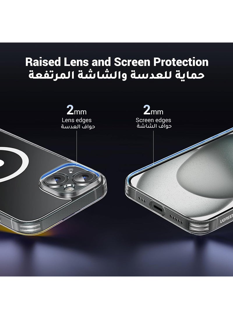 Ugreen - iPhone 15 Plus Magsafe Case Clear【N52 Stronger Magnets】【Shockproof Military-Grade Protection】iPhone 15 Plus Cover Anti-Yellow &Anti-Scratch, Ultra Slim, Magnetic Cover for 15 Plus 6.7inch Clear Clear - Image 1
