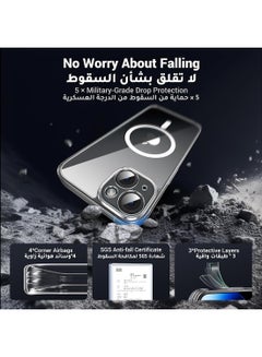 Ugreen iPhone 15 Plus Magsafe Case Clear【N52 Stronger Magnets】【Shockproof Military-Grade Protection】iPhone 15 Plus Cover Anti-Yellow &Anti-Scratch, Ultra Slim, Magnetic Cover for 15 Plus 6.7inch Clear Clear  - Image 4