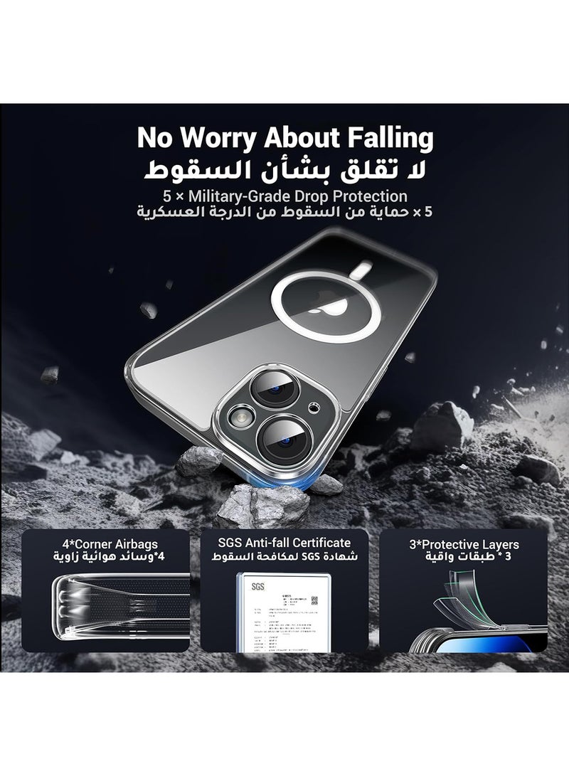 Ugreen - iPhone 15 Plus Magsafe Case Clear【N52 Stronger Magnets】【Shockproof Military-Grade Protection】iPhone 15 Plus Cover Anti-Yellow &Anti-Scratch, Ultra Slim, Magnetic Cover for 15 Plus 6.7inch Clear Clear - Image 1