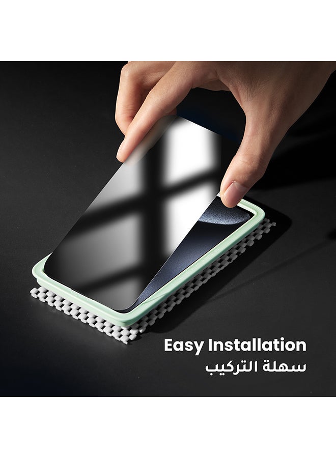 يو جرين - واقي شاشة خصوصية أيفون 15 برو, سهل التركيب مع إطار محاذاة, مضاد للسقوط ومضاد للخدش, صديق للحافظة, 28 درجة مضاد للتجسس وبصمات الأصابع - Image 1