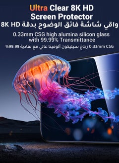 يو جرين قطعتان من واقي الشاشة لهاتف آيفون 16 و15 بلس مقاس 6.7 بوصة، إطار شفاف عالي الدقة سهل التركيب، حماية من الدرجة العسكرية، مقاوم للخدش، مضاد لبصمات الأصابع، طبقة زجاجية مقواة 9H لهاتف آيفون 16 و15 بلس  - Image 3