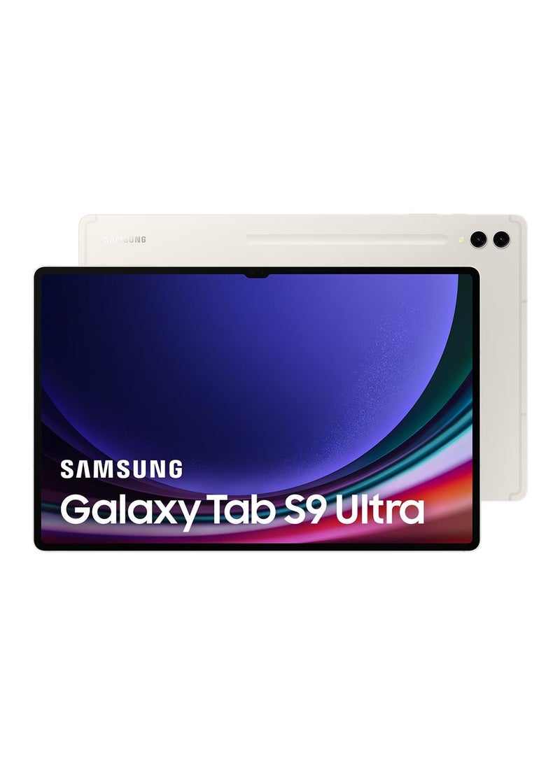 سامسونج جهاز Galaxy Tab S9 Ultra باللون البيج، وذاكرة الوصول العشوائي (RAM) سعة 12 جيجابايت، وذاكرة الوصول العشوائي (RAM) سعة 512 جيجابايت، ويدعم تقنية 5G - إصدار الشرق الأوسط - Image 1