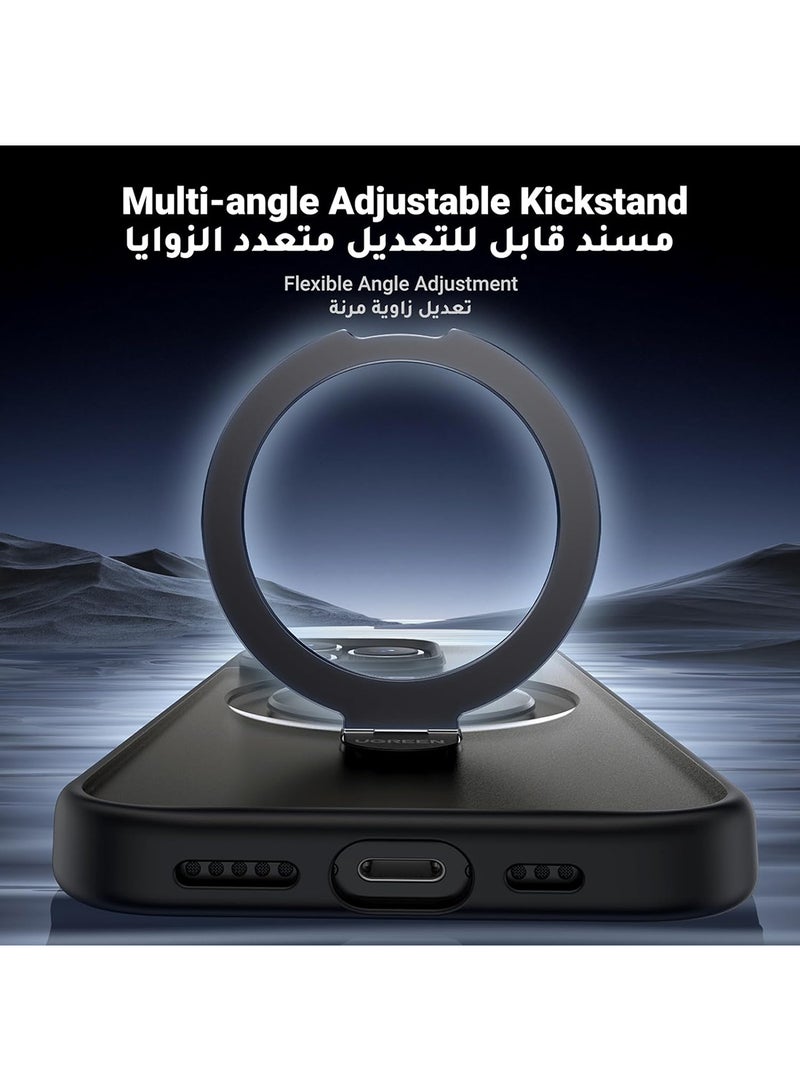 Ugreen - Protective Case And Cover For iPhone 15 Pro Max MagSafe Case Kickstand Horizontal Vertical Adjustable Clear - Image 1