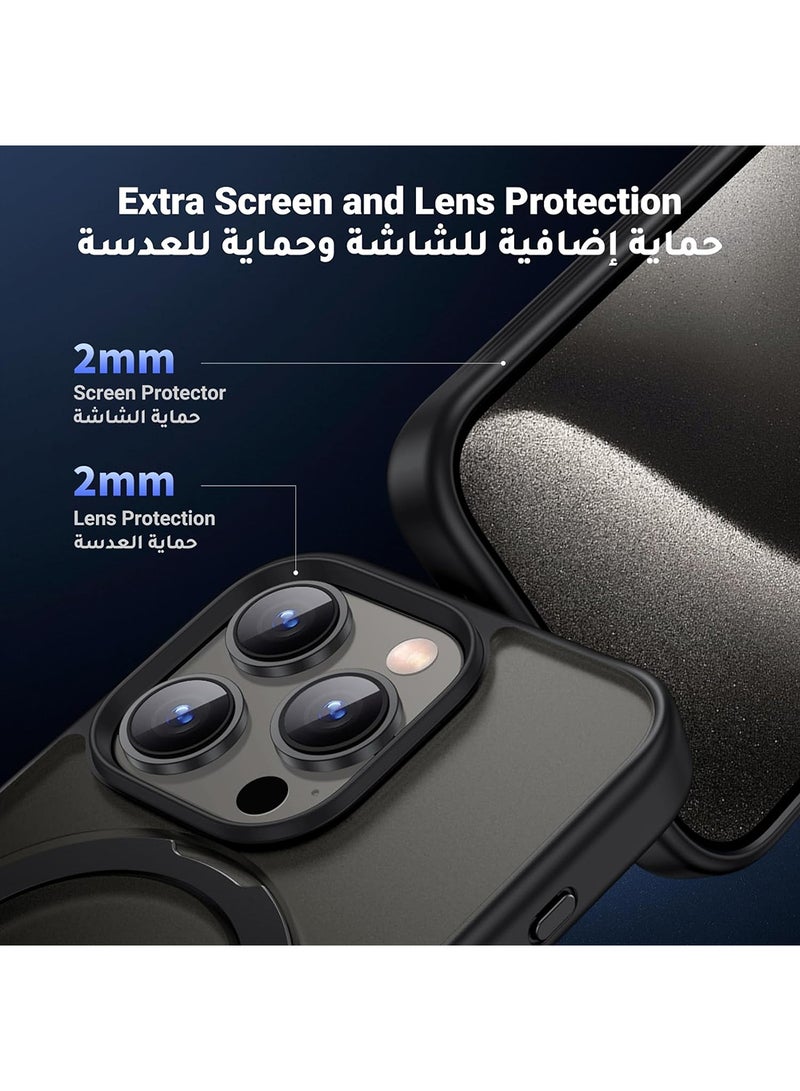 Ugreen - Protective Case And Cover For iPhone 15 Pro Max MagSafe Case Kickstand Horizontal Vertical Adjustable Clear - Image 1