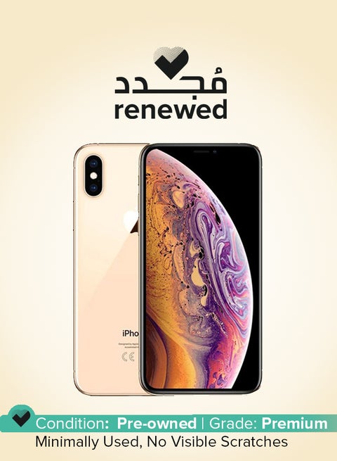 Renewed - iPhone XS Max 256GB Gold 4G With Facetime - International Version