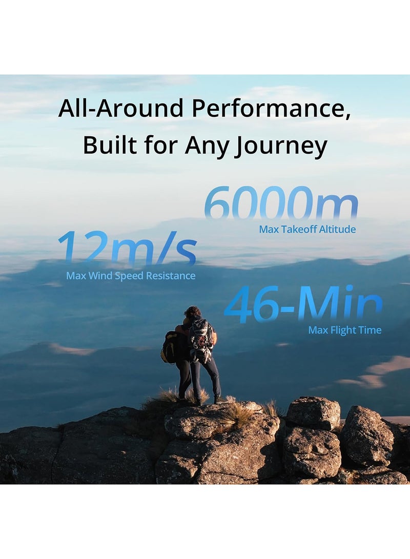 dji - Air 3 (RC-N2), Drone With Tele & Wide-Angle Dual Cameras, 46-Min Flight Time, Obstacle Sensing, 48MP Photos, 4K/60fps HDR Video, MOIAT Certified - UAE Version With Official Warranty Support - Image 1