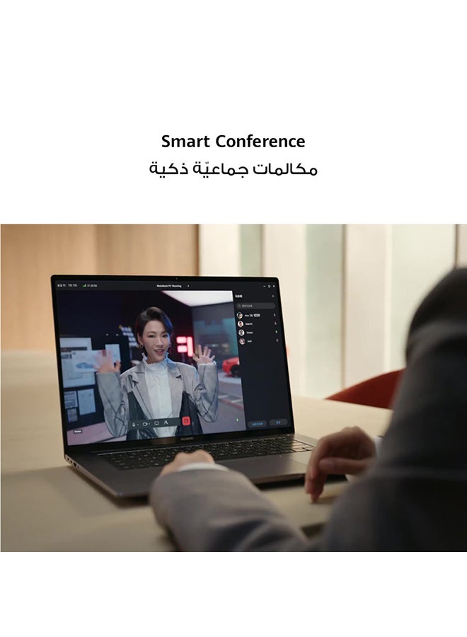 HUAWEI - MateBook 16s Laptop With 16-Inch Display, Core i9-13900H Processor/16GB RAM/1TB SSD/Intel UHD Graphics/Windows 11 Home English/Arabic Space Gray - Image 1