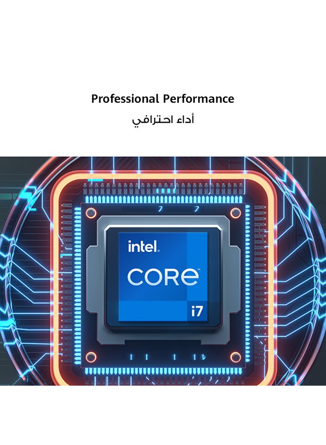 كمبيوتر محمول MateBook E بشاشة مقاس 12.6 بوصة ومعالج Core i7-1360P وذاكرة وصول عشوائي سعة 16 جيجابايت ومحرك أقراص SSD سعة 512 جيجابايت وبطاقة رسومات Intel UHD ونظام تشغيل Windows 11 Home باللغة الإنجليزية والعربية رمادي فلكي الإنجليزية/العربية
