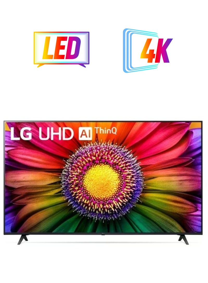LG - LG 4K 50 Inch Smart LED TV 50UR801C0LJ Black - Image 1