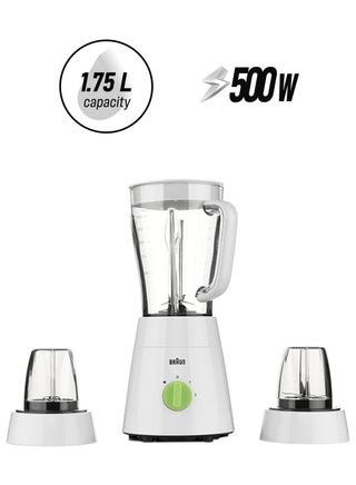 خلاط كهربائي سعة 1.75 لتراً وقوة 500.0 وات JB0123WH أبيض/أخضر 1.75 L 500 W JB0123WH - pnsku/N53423226A/45/_/1746519998/03d9342a-334a-4523-ab48-75de76a87417