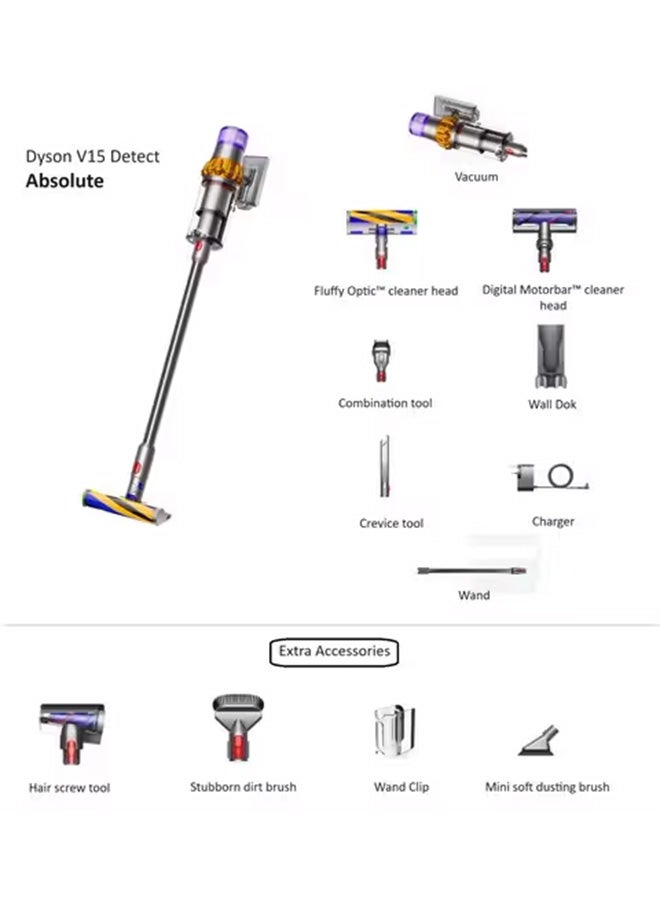 دايسون - مكنسة كهربائية لاسلكية V15 Detect Absolute - Image 1