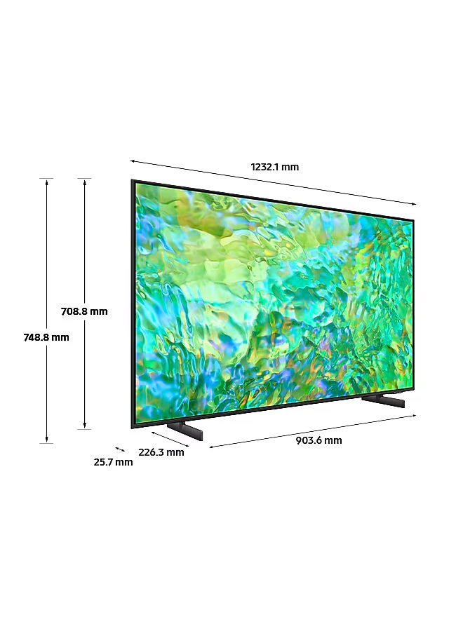 Samsung - Samsung 55 Inch 4K UHD Smart LED TV with Built in Receiver - 55CU8000 Black - Image 1
