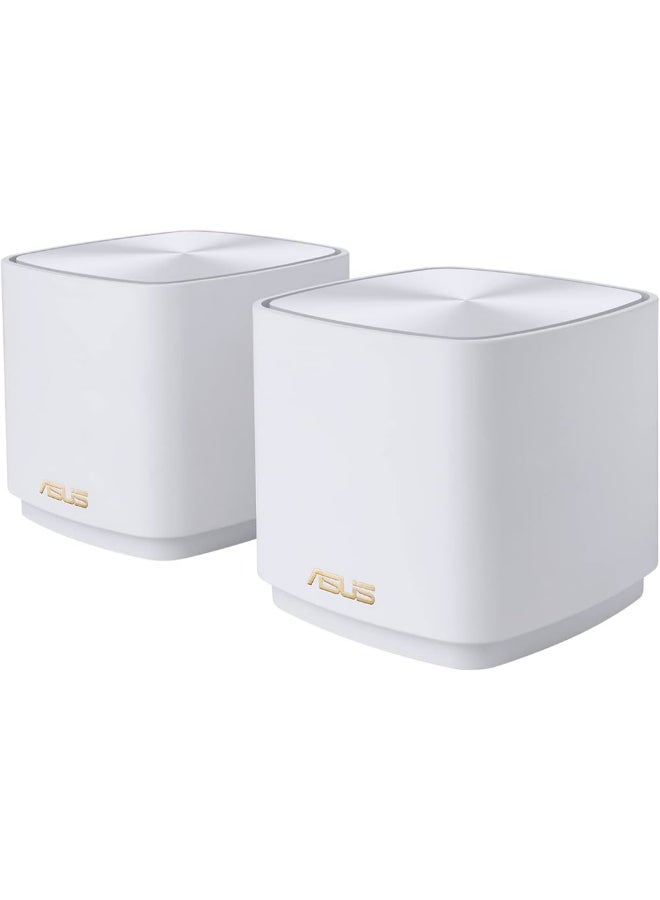 أسوس نظام AX1800 Whole-Home Mesh WiFi 6 – تغطية تصل إلى 4800 قدم مربع / 5 غرف أو أكثر، إعداد سهل، أمان شبكة مجاني مدى الحياة وضوابط أبوية - 90IG07M0-MO3C20  - Image 1