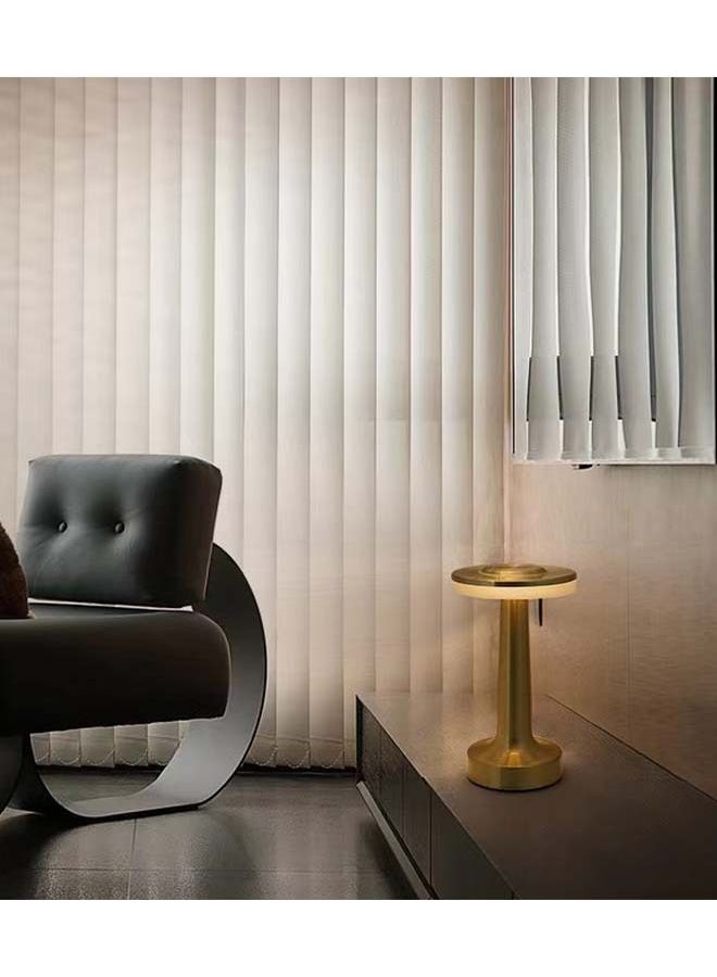 آد فيت - اضاءه مصباح طاولة LED محمول مع مستشعر يعمل باللمس، 3 مستويات سطوع، بطارية قابلة لاعادة الشحن ذهبي - Image 1