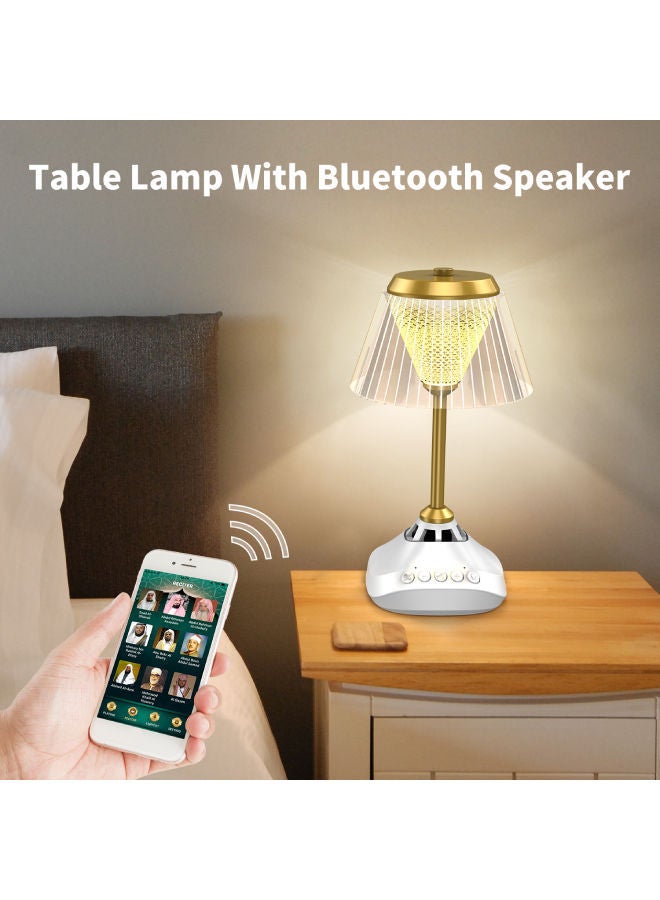 ADDFiT Table Lamp Of Holy Quran With Bluetooth Speaker White - Image 1