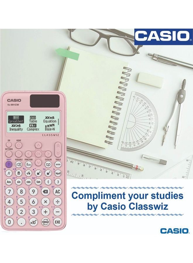 كاسيو آلة حاسبة علمية باللون الوردي - FX-991CW-PK - Image 4