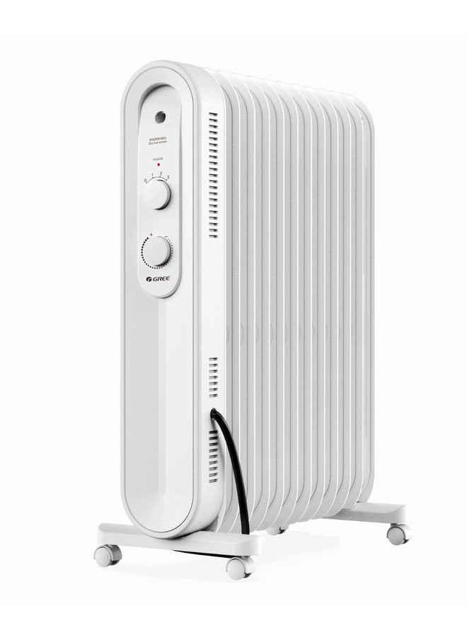 GREE 11-Fins Oil Heater 2200 W NYWK18-22-11 White - Image 1