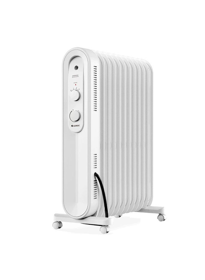 GREE 11-Fins Oil Heater 2200 W NYWK18-22-11 White - Image 2