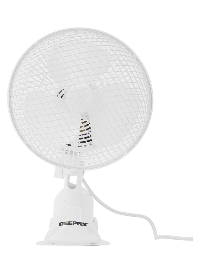 GEEPAS 2-in-1 Desk Fan with Oscillation, Plastic Clip Fan with 3 Blades and Safety Grill/ GF9626NV White  - Image 4