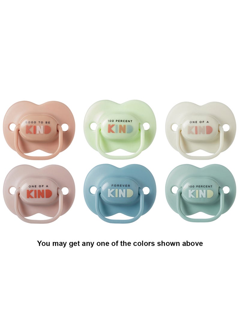 tommee tippee - Pack Of 2 Symmetrical Orthodontic Design Anytime Soothers, BPA-Free Silicone Baglet 6-18M, Colours And Designs Vary - Image 1