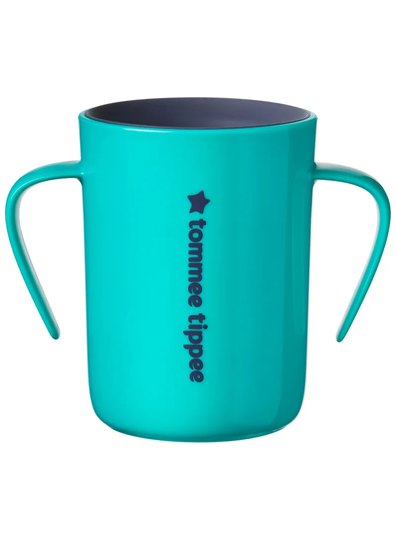تومي تيبي Easiflow 360 Lip Activated Trainer Cup With Easy-Grip Handles Leak-Proof Dentist Recommended 200 ml, 6 Months+ Multicolour