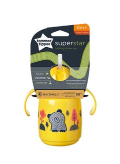 tommee tippee Superstar Weighted Straw Cup For Toddlers Leak And Shake-Proof Technology And Hygienic Bacshield Antibacterial Technology, 6 Months+, 300 ml  - Image 2
