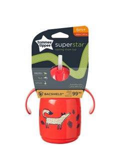 tommee tippee Superstar Weighted Straw Cup For Toddlers Leak And Shake-Proof Technology And Hygienic Bacshield Antibacterial Technology, 6 Months+, 300 ml  - Image 3