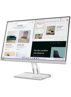 Lenovo L27e-40 27" FHD VA Monitor, 100Hz (HDMI) Refresh Rate & 4ms Response Time, AMD FreeSync Technology 72% NTSC Color Gamut, 100mm VESA Mountable, Tilt Stand, HDMI1.4 / VGA, 67ACKAC4AE Cloud Grey  - Image 3