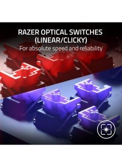 ريزر لوحة مفاتيح الألعاب الضوئية Razer Huntsman V2 إصدار PUBG Battleground، أسرع مفاتيح بصرية مع ضغطات مفاتيح سريعة ومعدل اقتراع 8000 هرتز، ومفاتيح وسائط مخصصة وقرص - أسود  - Image 2