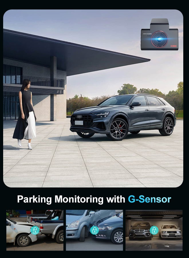 HIKVISION - C6S 4K Dash Cam, Front Channel, 3 inch screen, APP, ADAS, GPS, Voice Control, Loop recording, Built-in super capacitor - Image 1