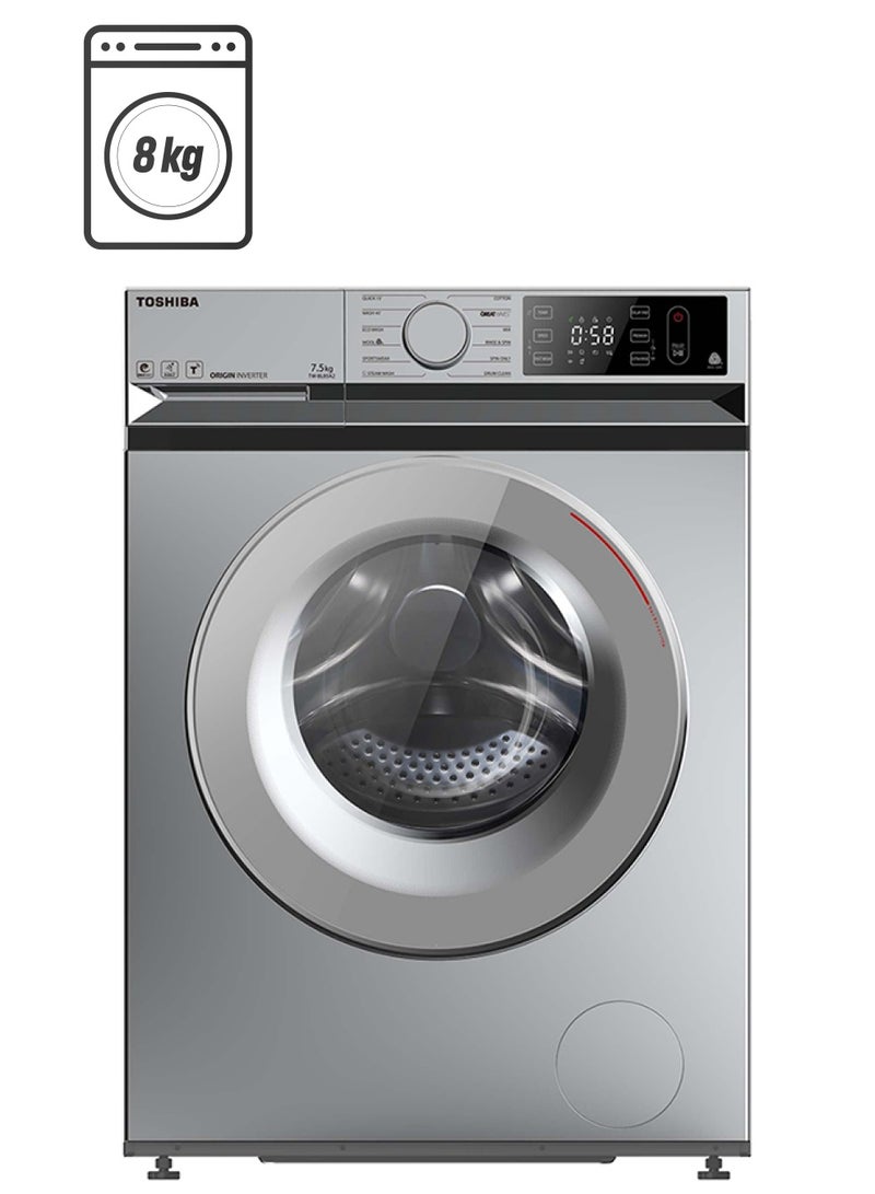 Toshiba - Front Load Washing Machine 8 kg TW-BL90A4BB(SS) Silver - Image 1