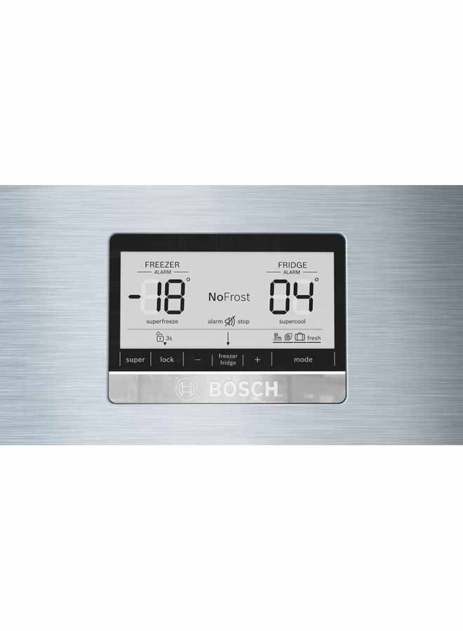 Double Door Refrigerator Series 6, 14.8Cu.ft, Freezer 4.4Cu.ft, 542 L, Inverter KDN76AI41B Silver Inox