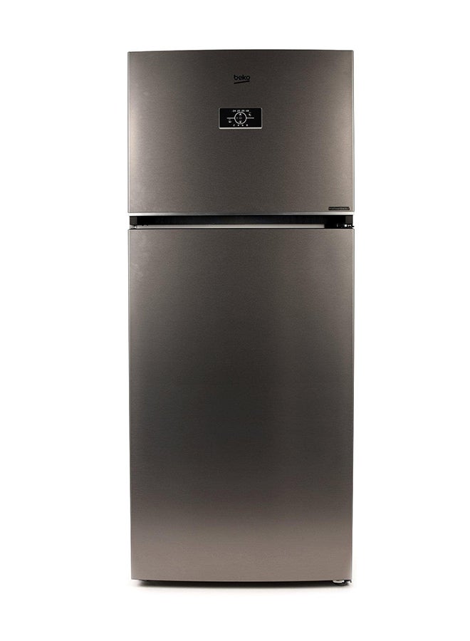 Beko Double Door Refrigerator 14.3Cu.ft, Freezer 5.4Cu.ft, Inverter 556 L RDNE20C0XP Silver - Image 1