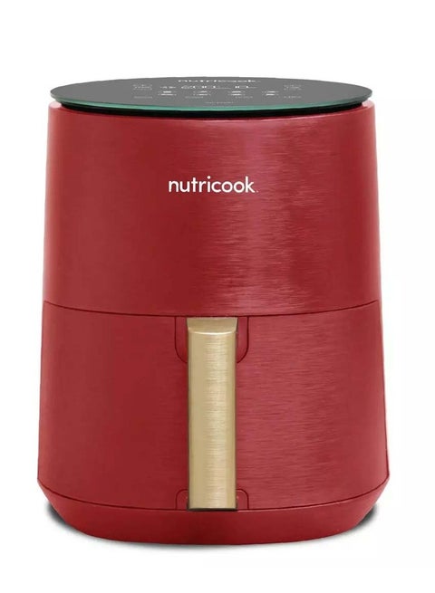 Air Fryer Mini, Digital Display, Tempered Glass Control Panel, 8 Preset Programs with built-in Preheat function, 3 L 1500 W AF103R Red