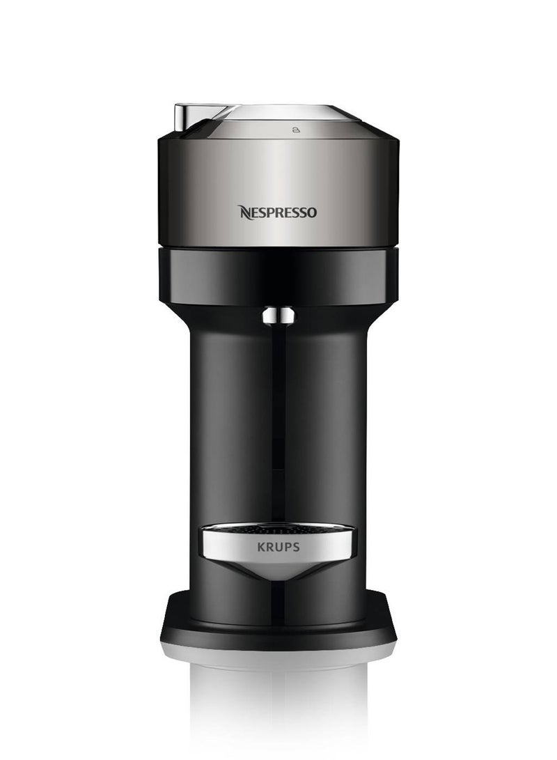 Nespresso - Vertuo Next Deluxe Coffee Espresso Machine New By Krups Single Serve Coffee And Espresso Maker One Touch To Brew 1.1 L 1500 W XN910C Black/Silver - Image 1