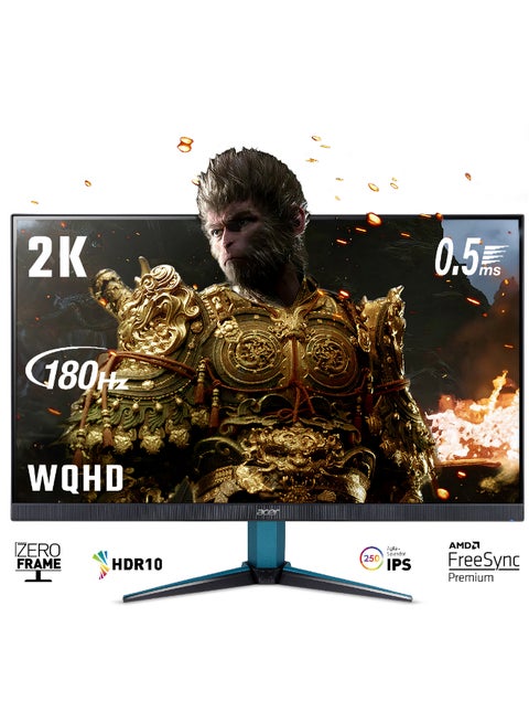 27" Inch Nitro VG271U M3, 2k Quad HD IPS WQHD (2560x1440) Pixels Gaming Monitor I 180Hz Refresh Rate I 0.5 MS Response I DCI-P3 95%, HDR10 support I 2x HDMI, 1x DP I Eye Care I Stereo Speakers | Black