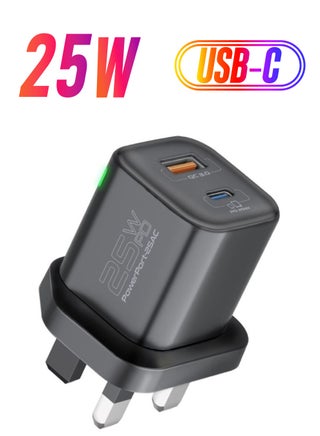 iPhone 15 Charger,Compact 25W USB-C Power Delivery AC Charger With 18W QC 3.0 Adaptive Smart Charging And Short-Circuit ProtectionGalaxy S23, iPad Air White Black - pnsku/N53425563A/45/_/1738266260/657ce7ad-ee5b-4dc8-b055-c9a0aa67f223
