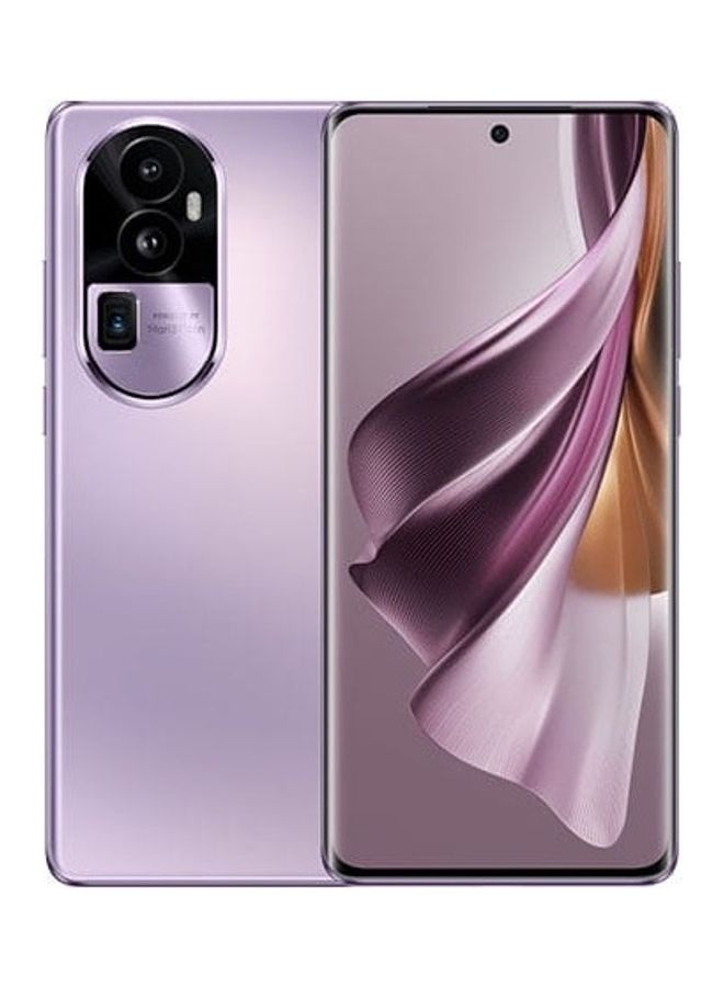 أوبو هاتف Reno 10 Pro Plus ثنائي الشريحة باللون الأرجواني اللامع وذاكرة الوصول العشوائي (RAM) سعة 12 جيجابايت وذاكرة تخزين داخلية 256 جيجابايت يدعم تقنية 5G - إصدار الشرق الأوسط - Image 1