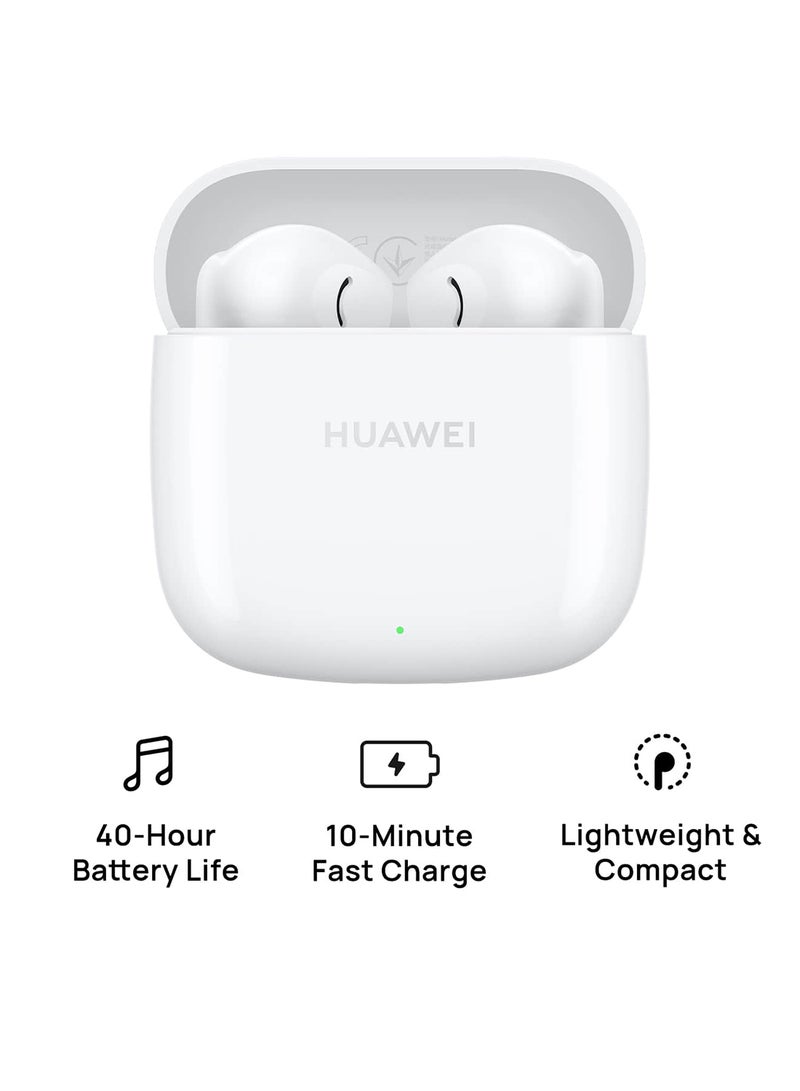 HUAWEI FreeBuds SE 2 In-ear Earphones, Wireless Bluetooth 5.3, 40-Hour Battery Life, 3 Hours of Music Playback on a 10-Minute Charge, Compact and Comfortable, IP54 Dust and Splash-Resistance Ceramic White - Image 1