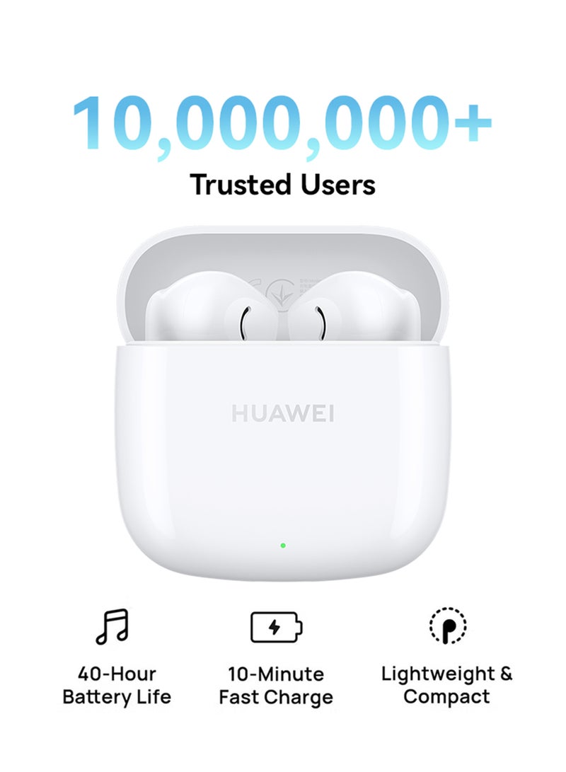 HUAWEI FreeBuds SE 2 In-ear Earphones, True Wireless Earbuds, 40-Hour Battery Life, IP54 Water and Dust Proof, Compact and Comfortable, Ceramic white - Image 1