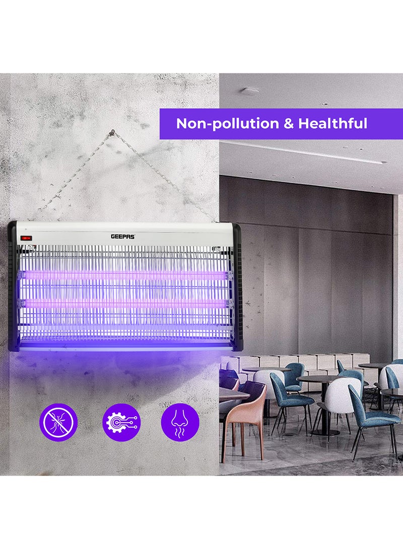 GEEPAS - Electric Automatic Pest Bug Killer With 2X20 W Ultra Violet Tubes No Poisonous Vapor No Smell And No Pollution Advanced Technology Low Power Consumption Suitable For Home 40 W GBK25604Q White - Image 1