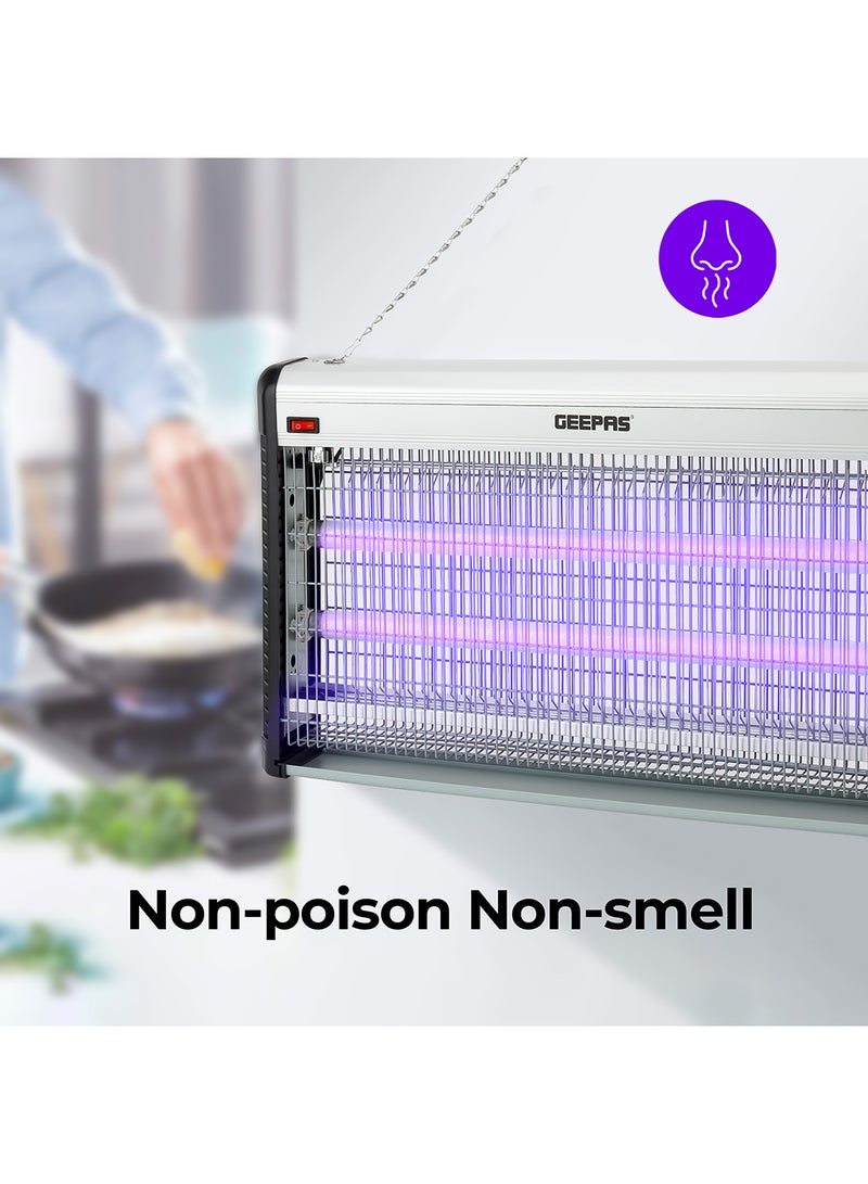 GEEPAS - Electric Automatic Pest Bug Killer With 2X20 W Ultra Violet Tubes No Poisonous Vapor No Smell And No Pollution Advanced Technology Low Power Consumption Suitable For Home 40 W GBK25604Q White - Image 1