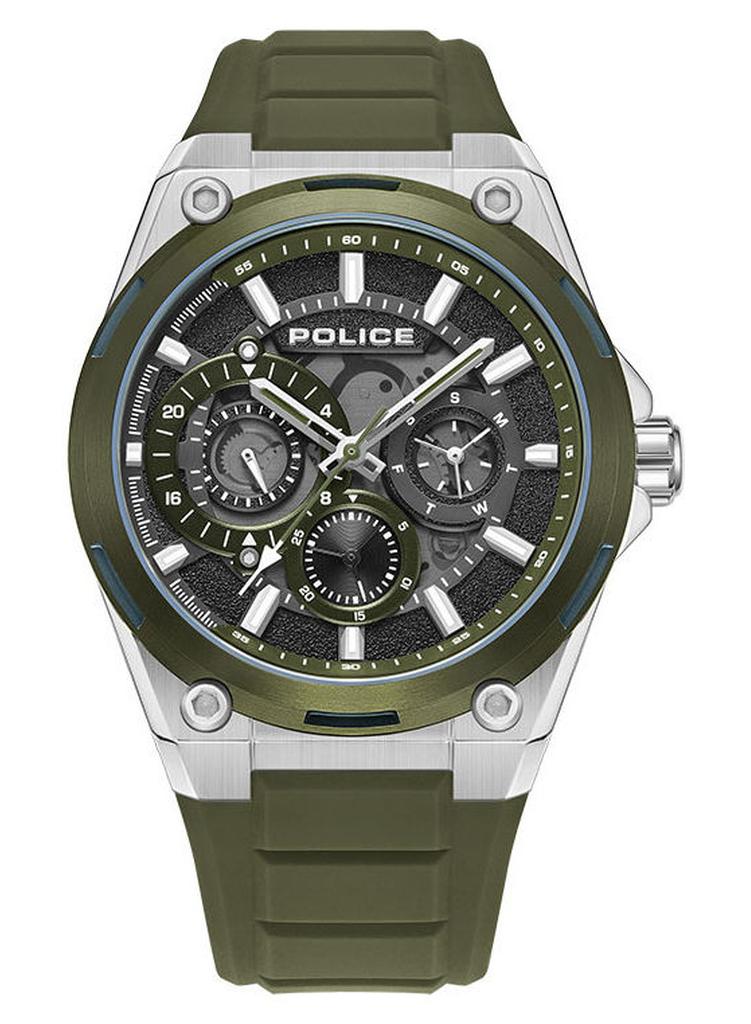 POLICE Men's Chronograph Round Shape Silicone Wrist Watch PEWJQ2203242 - 45 Mm - Image 1