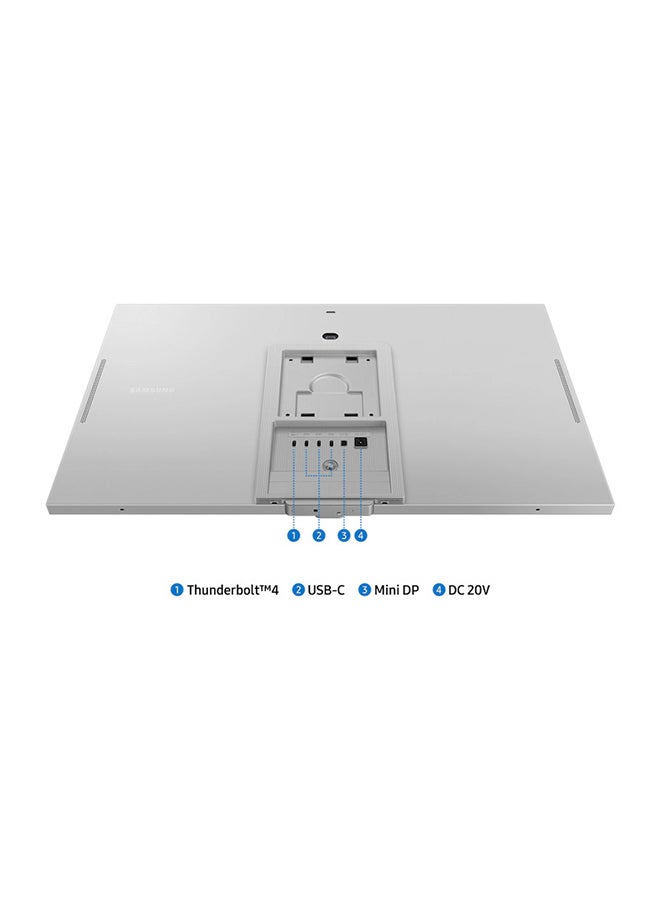 Samsung - 27 inch ViewFinity S9 5K QLED Matte display with Detachable Webcam Compatible with Mac Smart TV App, Bixby, Thunderbolt™ 4, Ergonomic Design, Color Support 1B Silver - Image 1