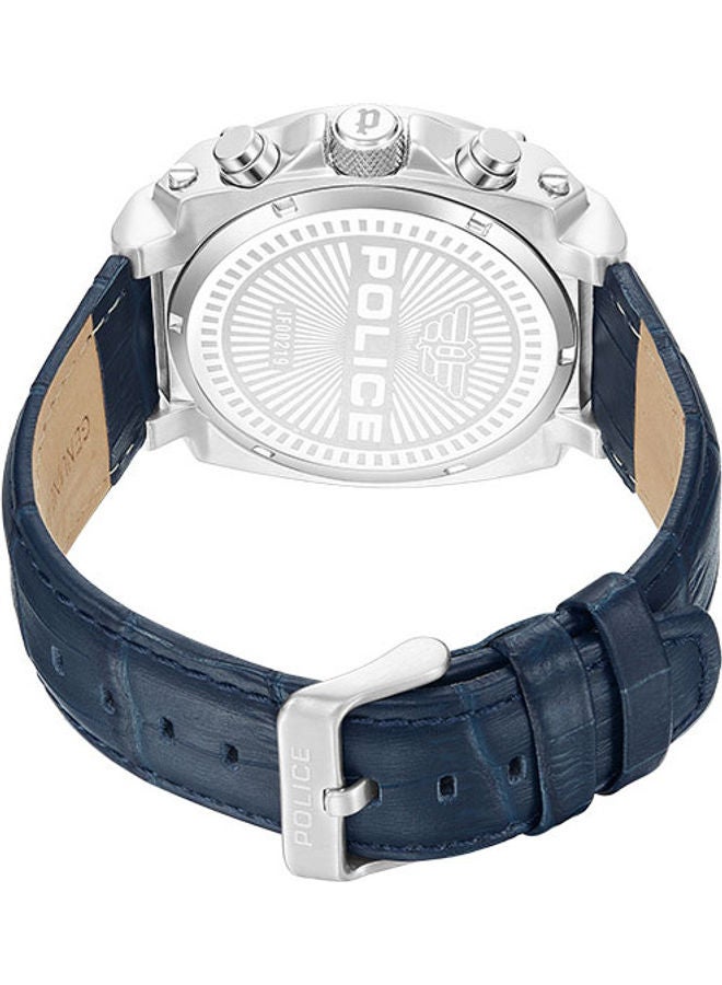 POLICE Men's Chronograph Round Shape Leather Wrist Watch PEWJF0021901 - 45 Mm - Image 3