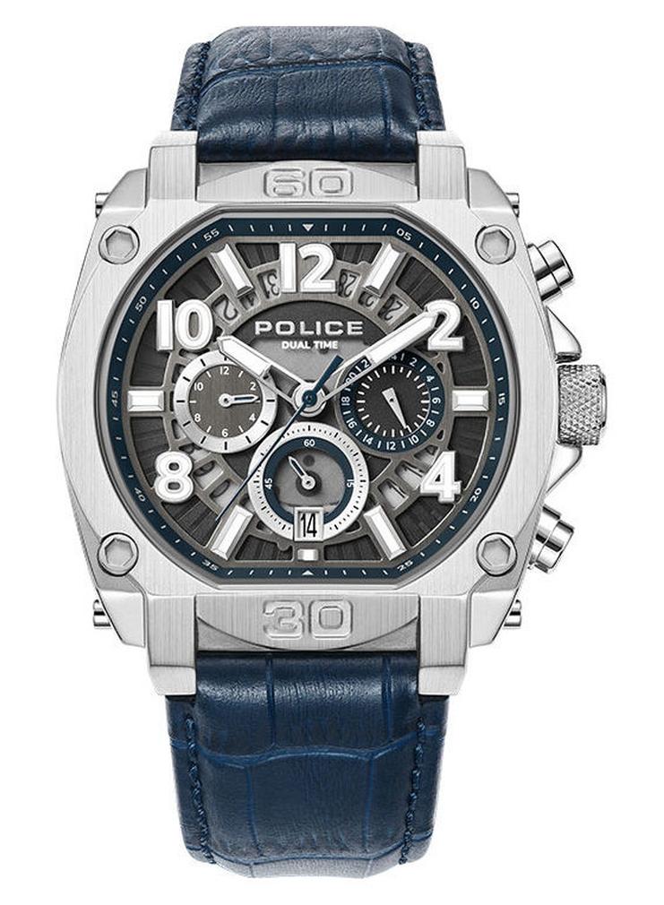بوليس ساعة يد كرونوغراف جلدية دائرية الشكل PEWJF0021901 - 45 ملم - Image 1