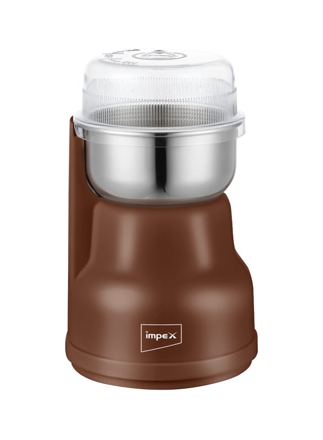 Impex Stainless Steel Coffee Grinder, 200W Power, Overheat Protection, Easy Operation, 2-Year Warranty And 220-240V AC 200 W CG 3401 Brown  - Image 1