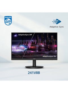 Philips 24 inch IPS Full HD 100 Hz Monitor, Adaptive Sync, HDMI and VGA, Flicker Free, Anti-Glare, Low Blue Mode, EasyRead, Mega Infinity DCR, Black, 241V8B Black  - Image 3