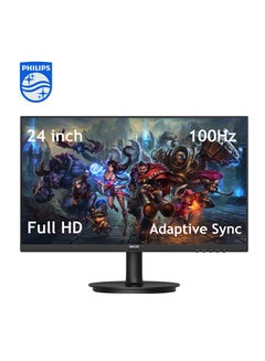 Philips 24 inch IPS Full HD 100 Hz Monitor, Adaptive Sync, HDMI and VGA, Flicker Free, Anti-Glare, Low Blue Mode, EasyRead, Mega Infinity DCR, Black, 241V8B Black  - Image 1